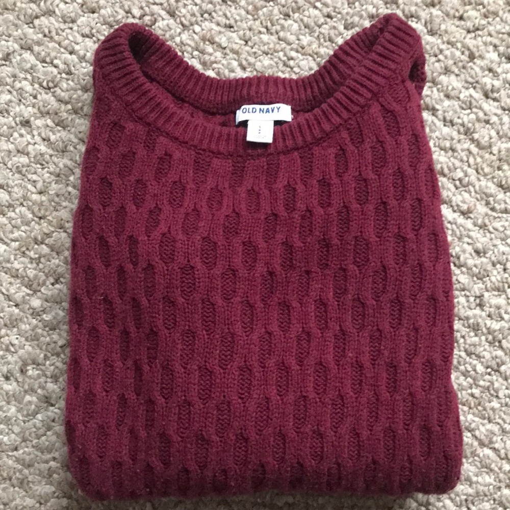 Burgundy old navy sweater